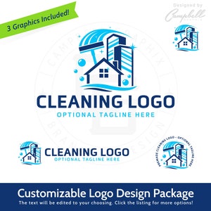 Cleaning Logo - Customized by the artist for you! - Sanitation Logo - Residential Cleaning Logo - Business Cleaning Logo