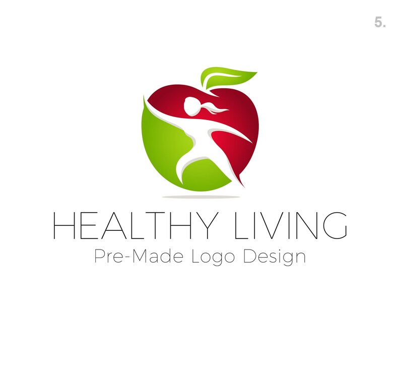 Premade Logo Healthy Logo Fitness Logo Woman Logo Logo Etsy