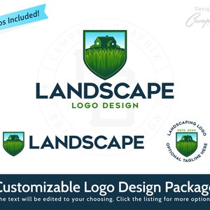 Customizable Logo - Grass Logo - Landscaping Logo - Lawn Care Logo - Customized by the artist for you!