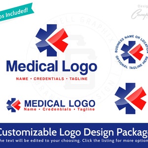 Medical Logo - Health Logo - Healthcare Logo - Customized by the artist for you!