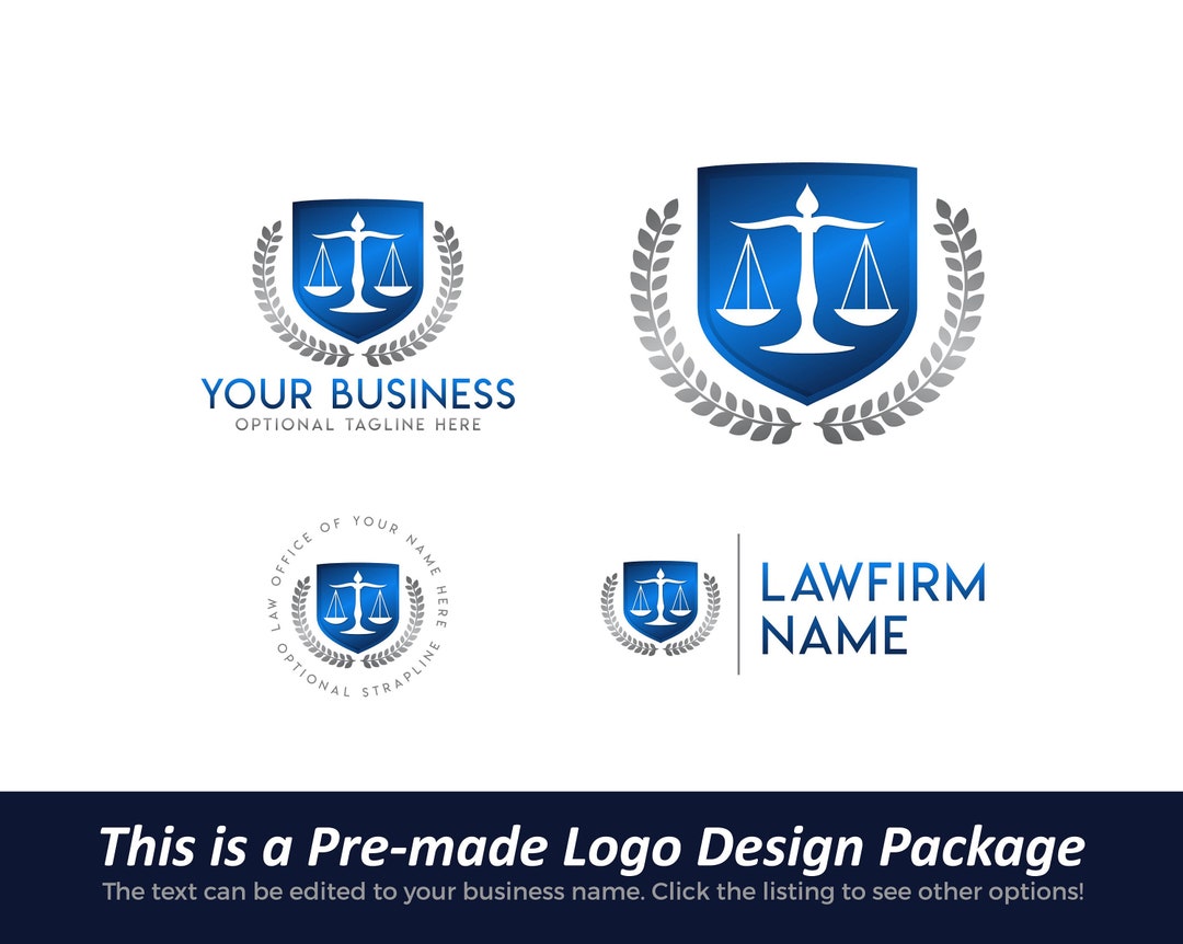 Customizable Law Logo Design: Personalized by the Artist for You - Etsy