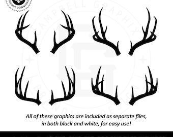 Geweih SVG Bündel: Gebrauchsfertiges Vektorkunst-Design für Cricut, Silhouette und mehr (Instant Download)