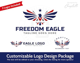 Adler Logo - Individuell von der Künstlerin für Dich angefertigt! - Vaterländisches Logo - USA-Logo - Flügel-Logo - Amerikanisches Logo