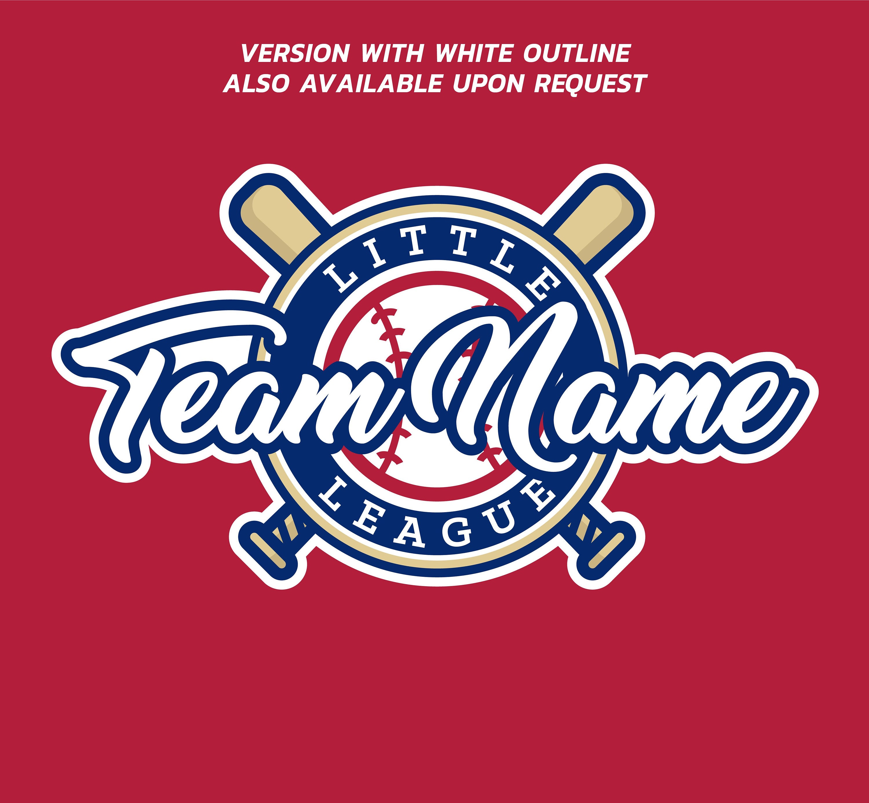 Customizable Logo Design Little League Logo Tee Ball Logo Softball Logo