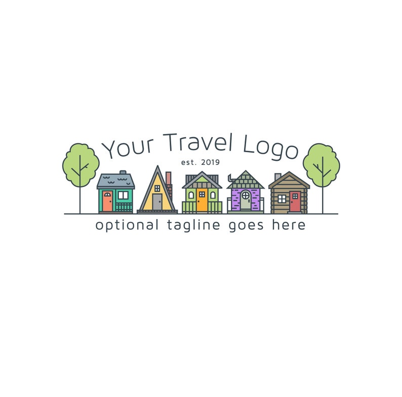 Resort Logo Tiny House Logo Home Logo Premade Logo Logo Suite House Logo Realty Logo