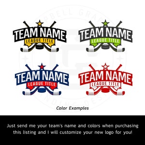 Design de logotipo personalizável para equipes de hóquei: feito sob medida pelo artista para você. imagem 2