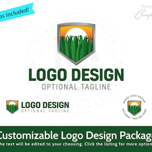 Logo d&#39;aménagement paysager - personnalisé par l&#39;artiste pour vous ! - Logo d&#39;entretien de la pelouse - Logo de l&#39;immobilier - Création de logo