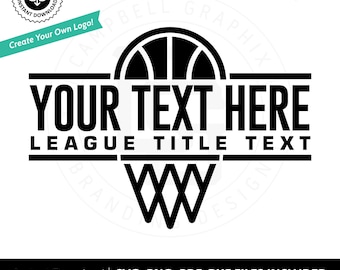 Basketball Logo SVG: DIY Customizable Vector Template Files for Cricut, Silhouette, and More (Instant Download)