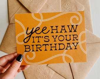 Birthday Card - YeeHaw (A6 - Blank)