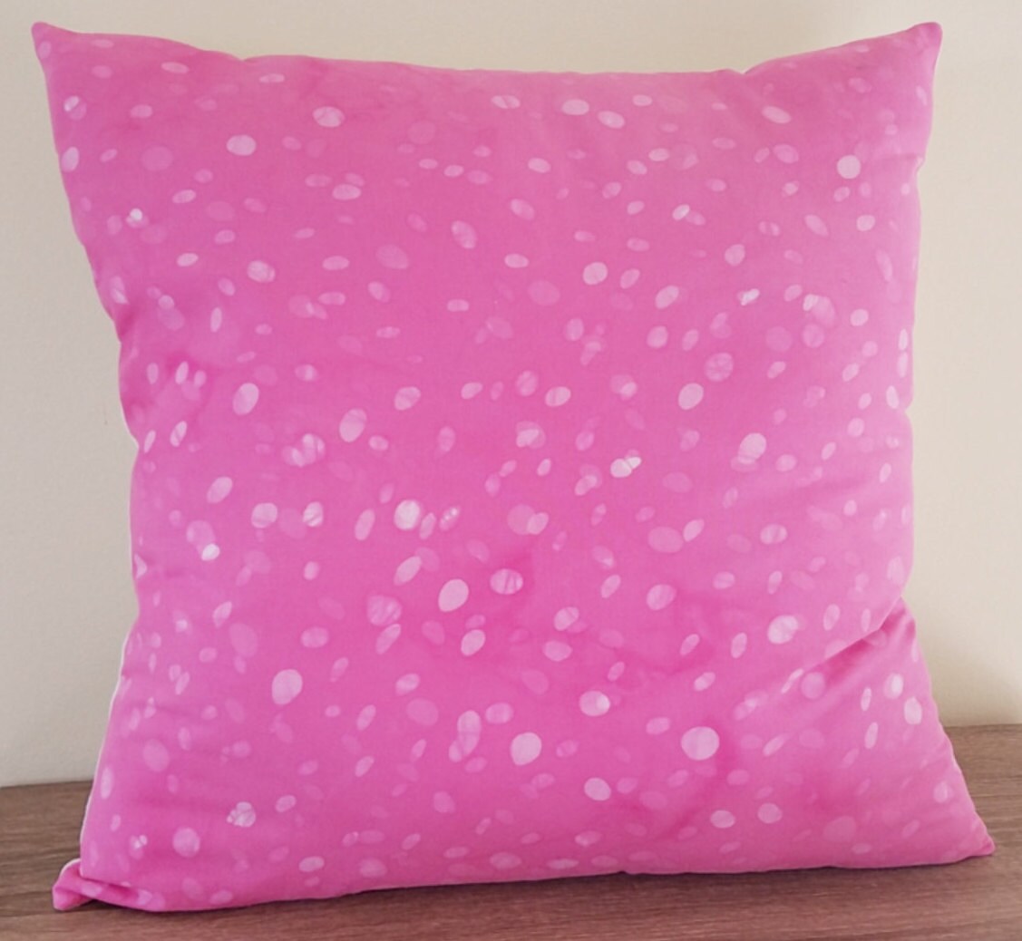 Batik Throw Pillow Cover Hand Dyed Throw Pillow Cover Pink Etsy UK