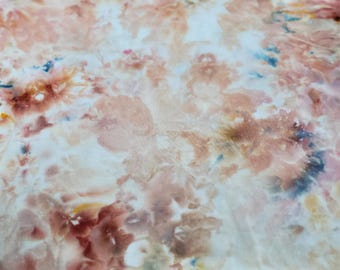 Ice Dyed and Hand Dyed Fabric Teracotta,  100% Cotton Fabric, Abstract Design