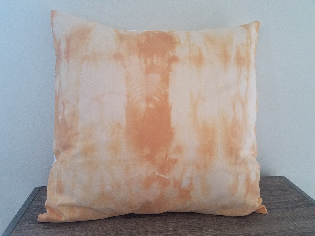 Hand Dyed Throw Pillow Cover Orange Tie Dye Throw Pillow Etsy UK