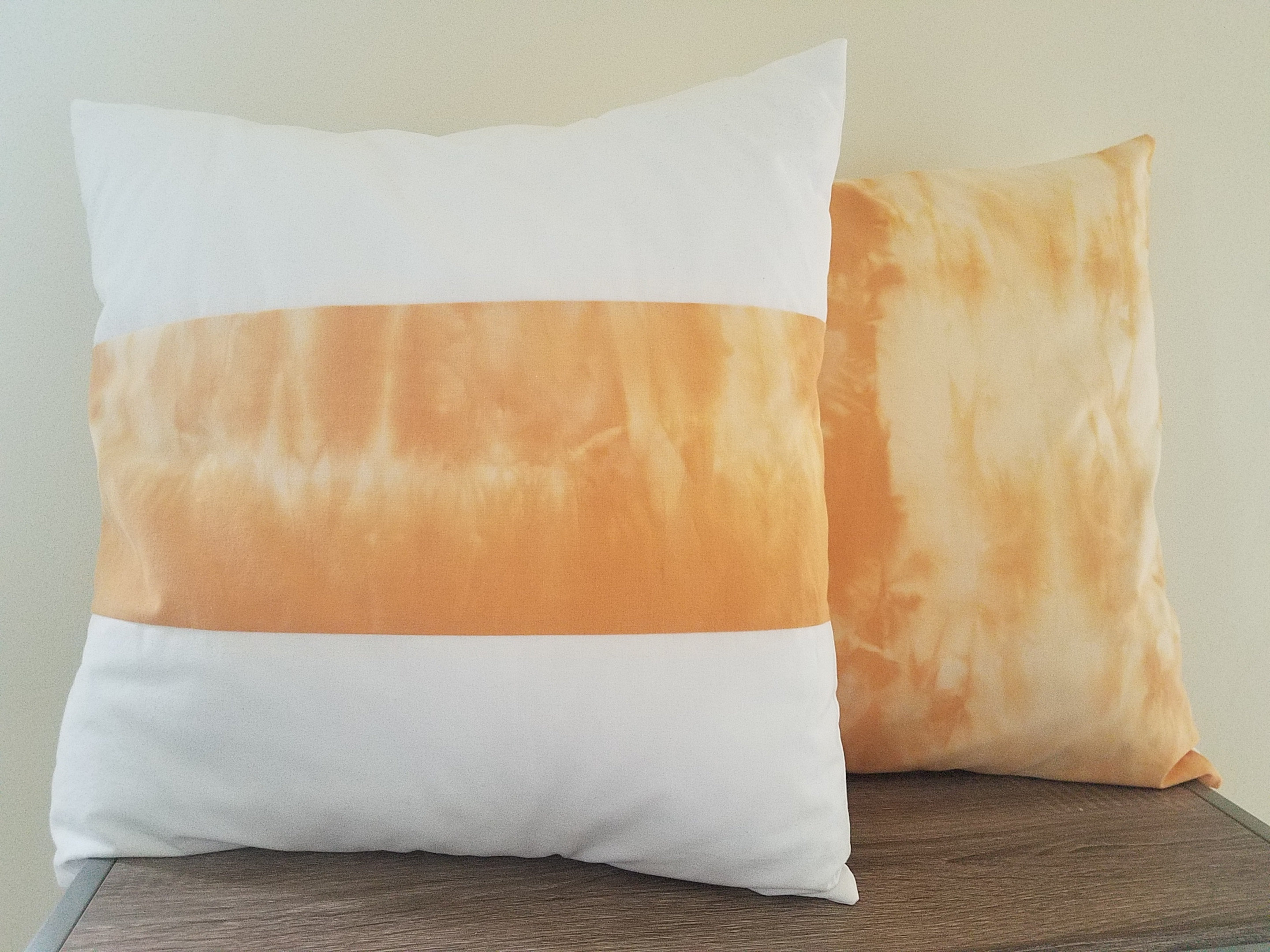 Hand Dyed Throw Pillow Cover Orange Tie Dye Throw Pillow Etsy UK