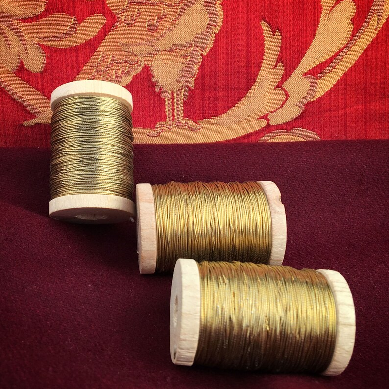 Gold Thread Vintage French Embroidery Goldwork Etsy