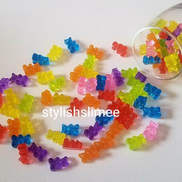Gummy bear charms; 5 pcs set