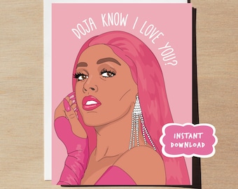 Doja Cat Valentine's Day Card PRINTABLE