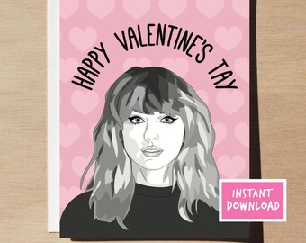 Taylor Swift Valentine's Day Card PRINTABLE