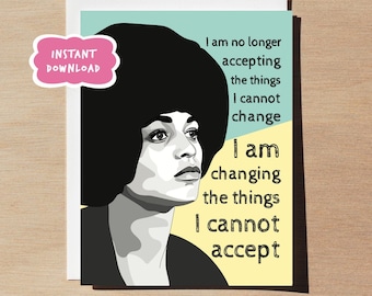 Angela Davis Card PRINTABLE