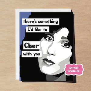 Cher wenskaart afdrukbaar