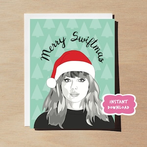 Taylor Swift Weihnachtskarte zum Ausdrucken