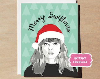 Taylor Swift Christmas Card PRINTABLE