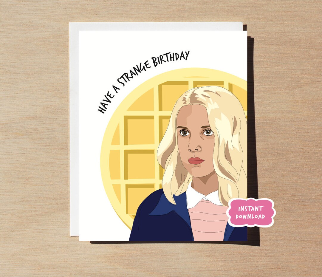 Stranger Things Birthday Card PRINTABLE - Etsy