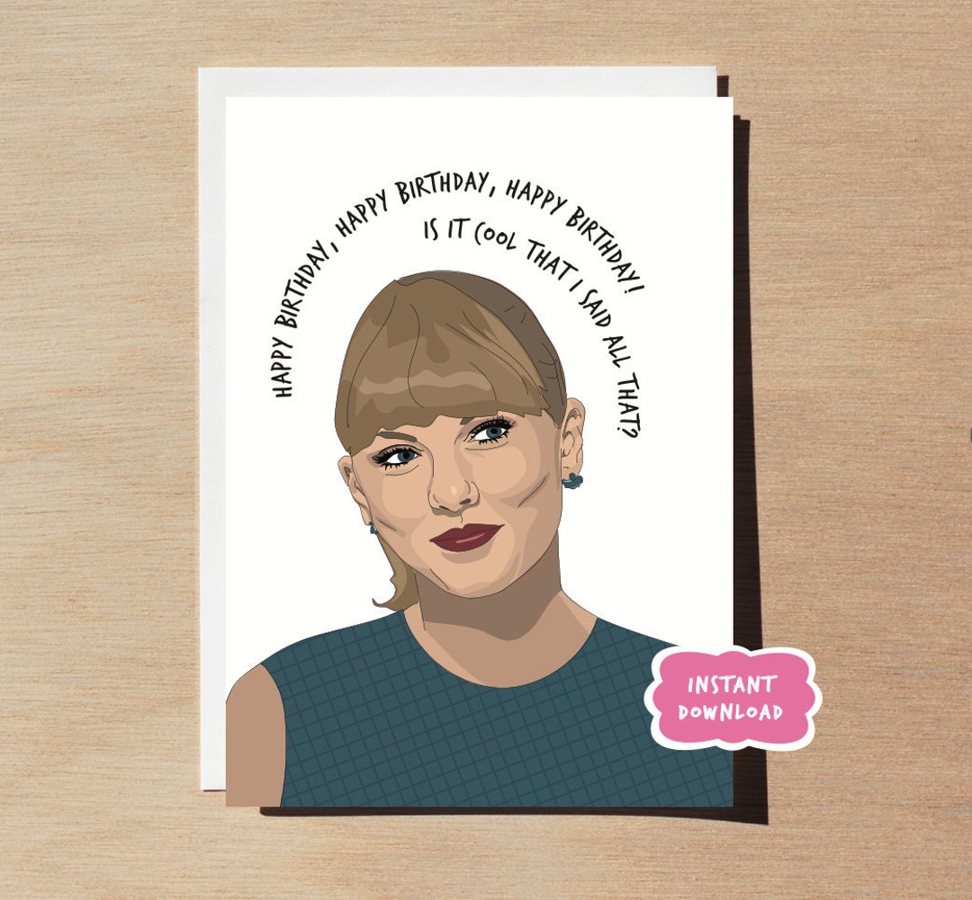 Taylor Swift Birthday Card 