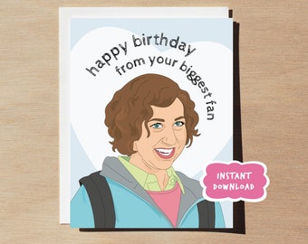 Flight of the Conchords Mel Birthday Card PRINTABLE