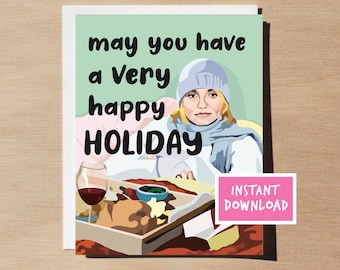 The Holiday Movie Christmas Card PRINTABLE