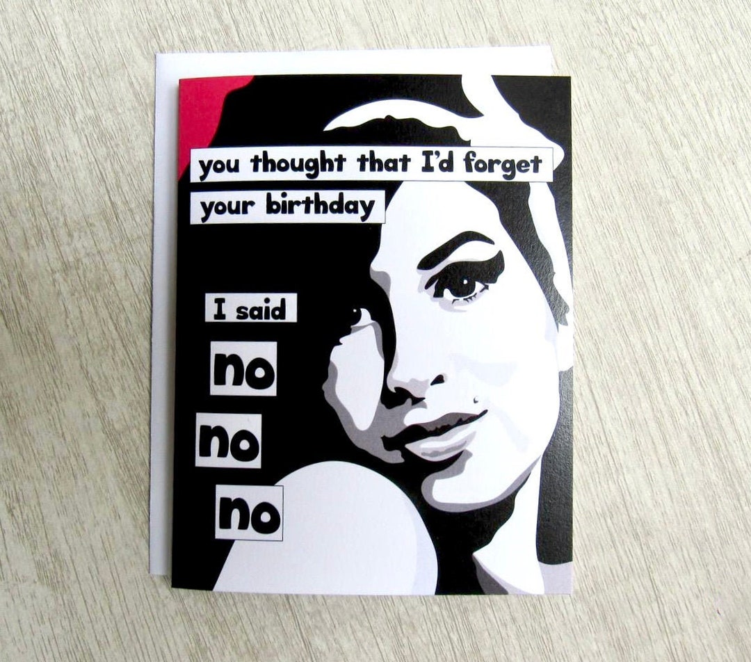 Amy Winehouse Funny Birthday Card - Etsy