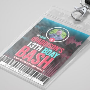 Access Pass Printable Music Inspired  All Access Pass, Music Inspired Birthday Bash Theme,Vip badge, Dance Party Only Digital 0012