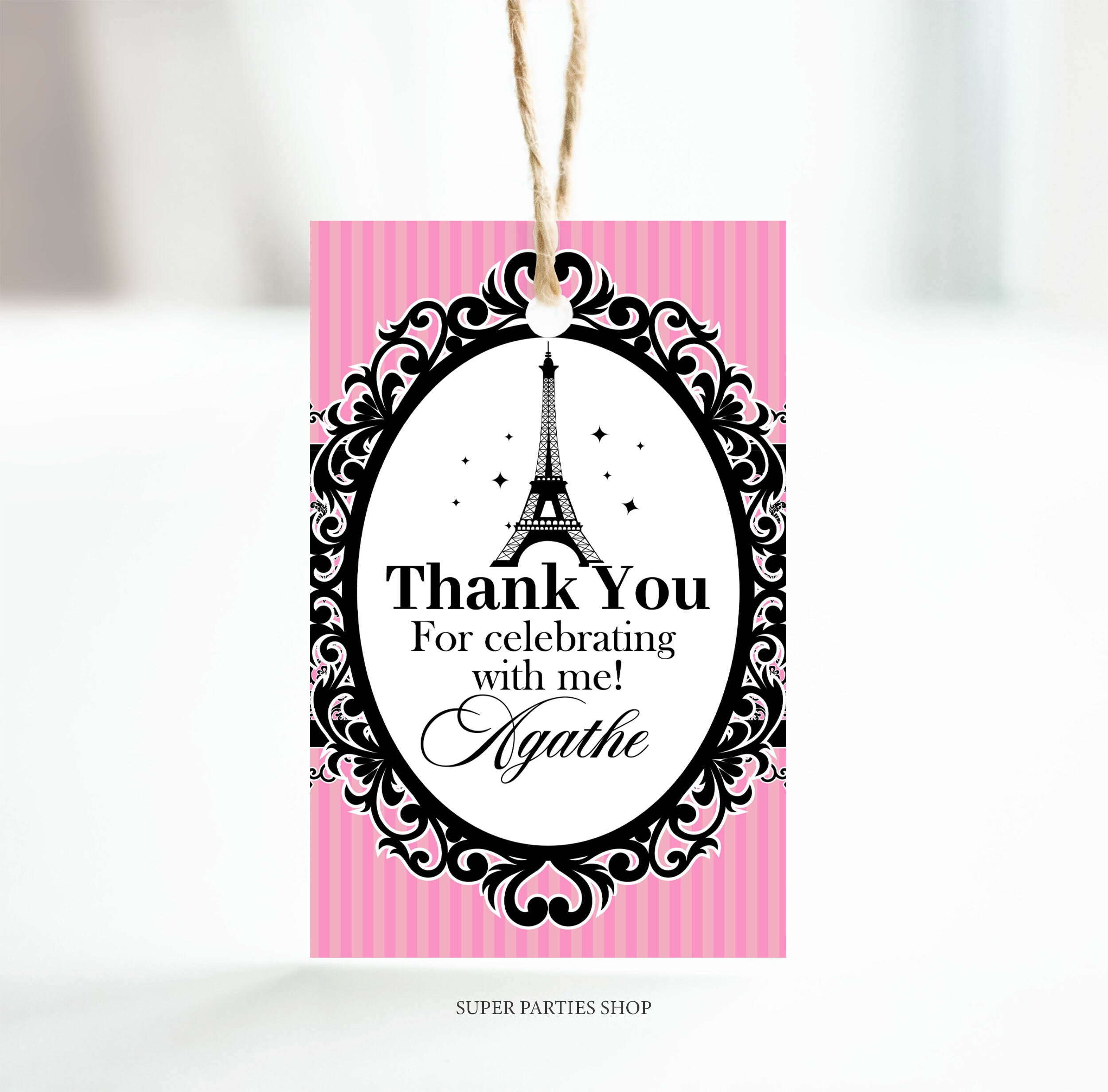 Paris Favor Tag Label Printable Paris Theme Decor Paris - Etsy