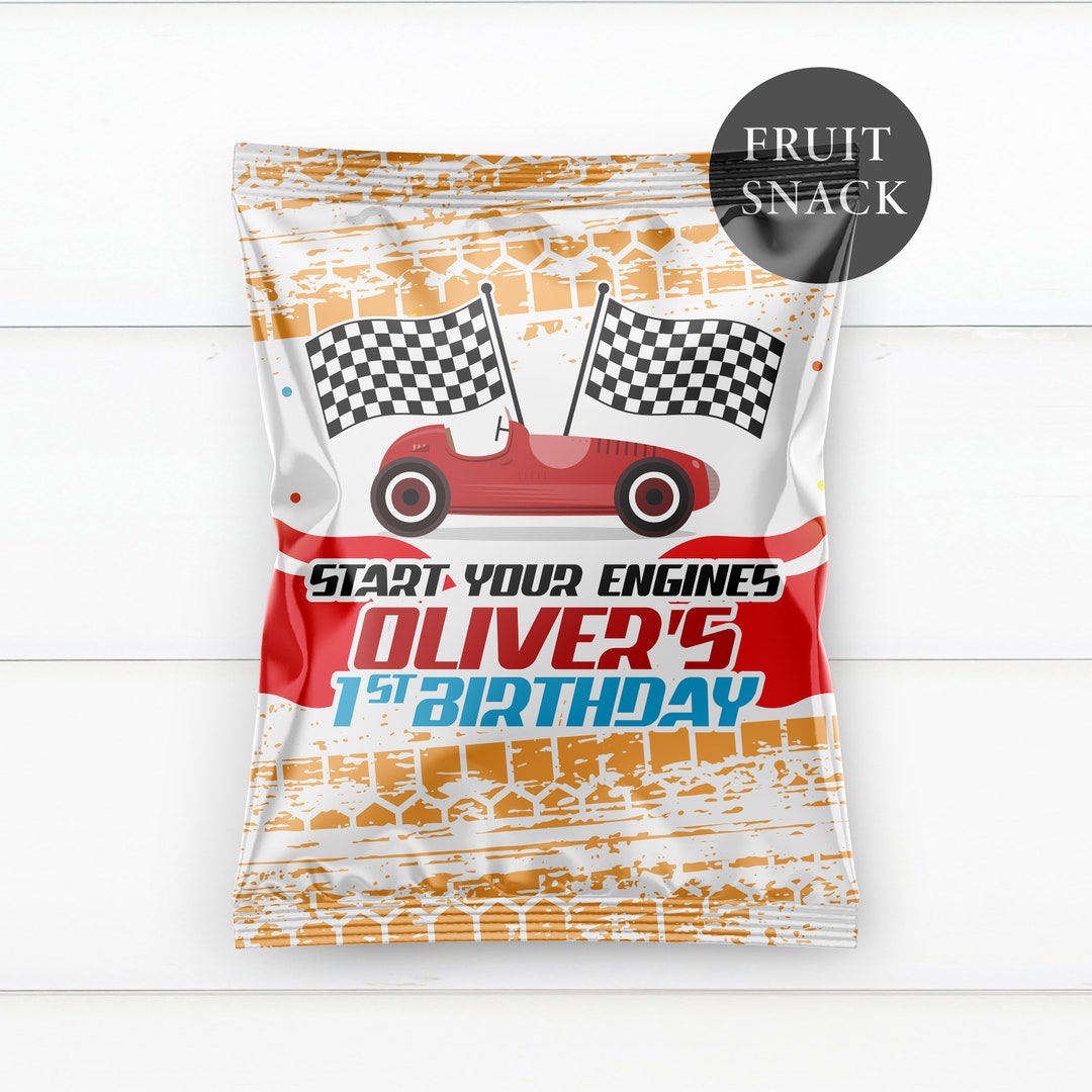 Race Cars Fruit Snack Bags Printable Snack Treat Roadster - Etsy
