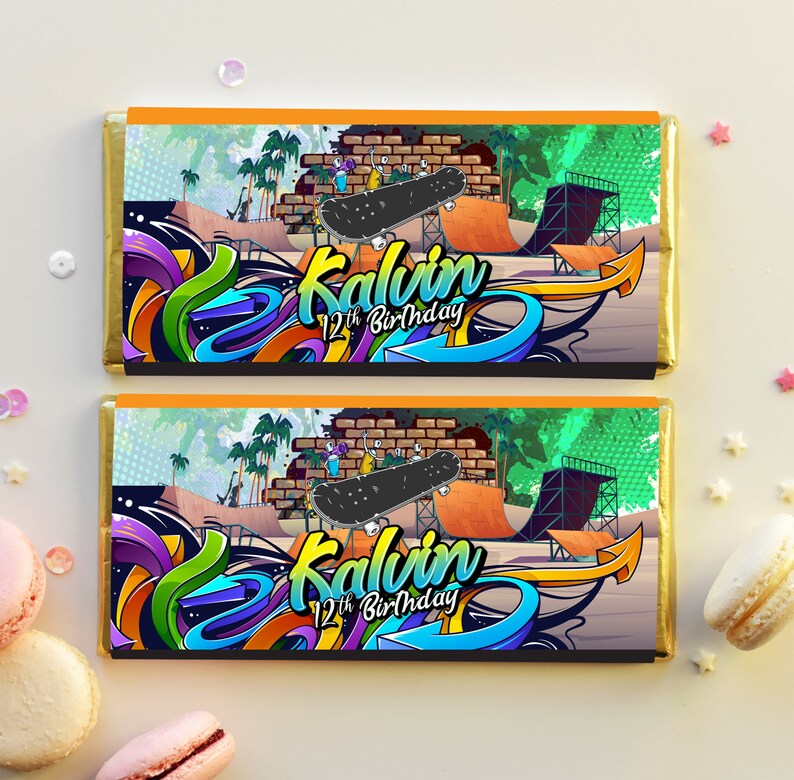 Skateboard Party Party Bundle Printable Skateboard Goody Bag Etsy