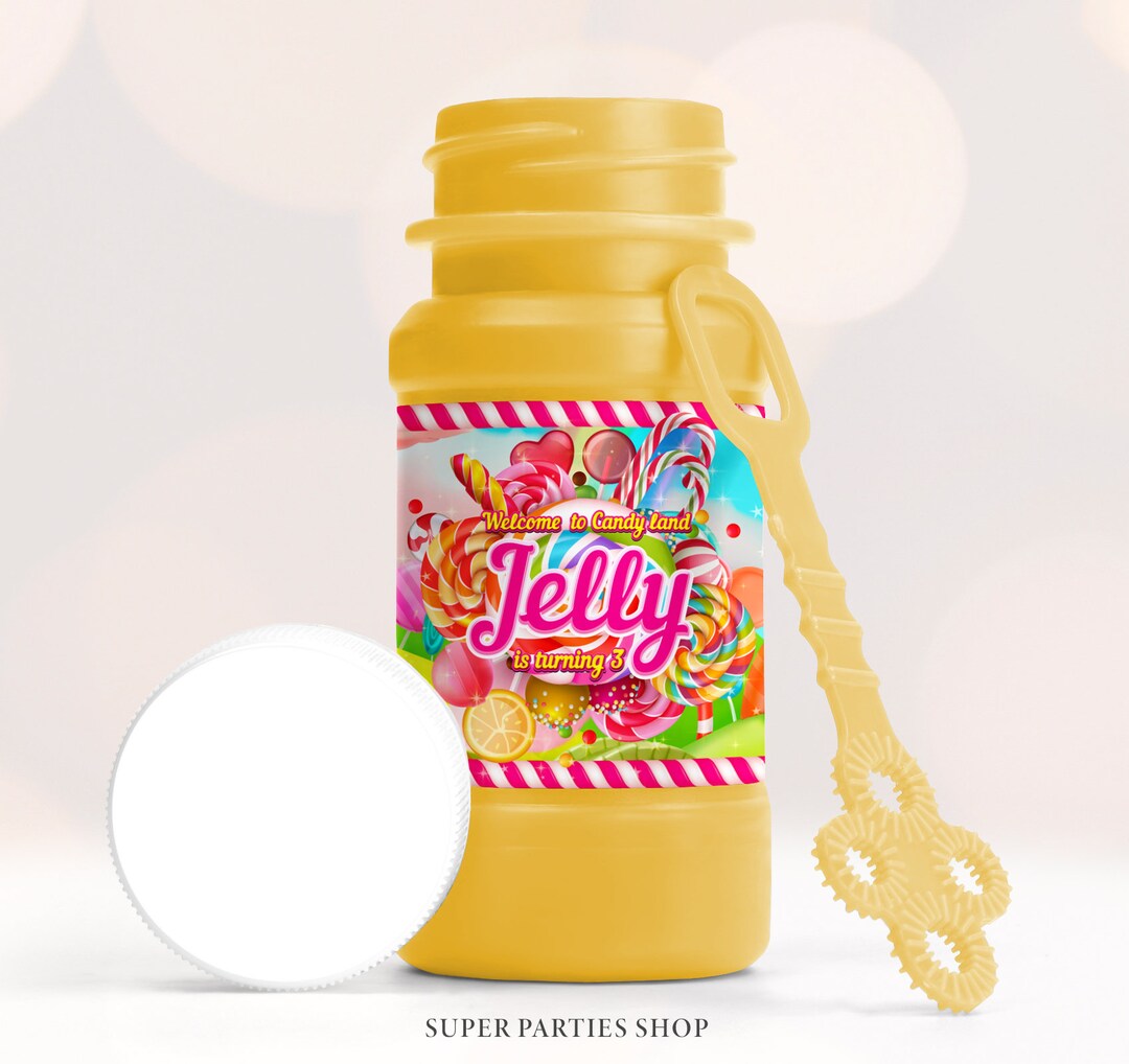 Sweet Bubble Bottle Label Printable, Sweet Party Favors, Sweet Label