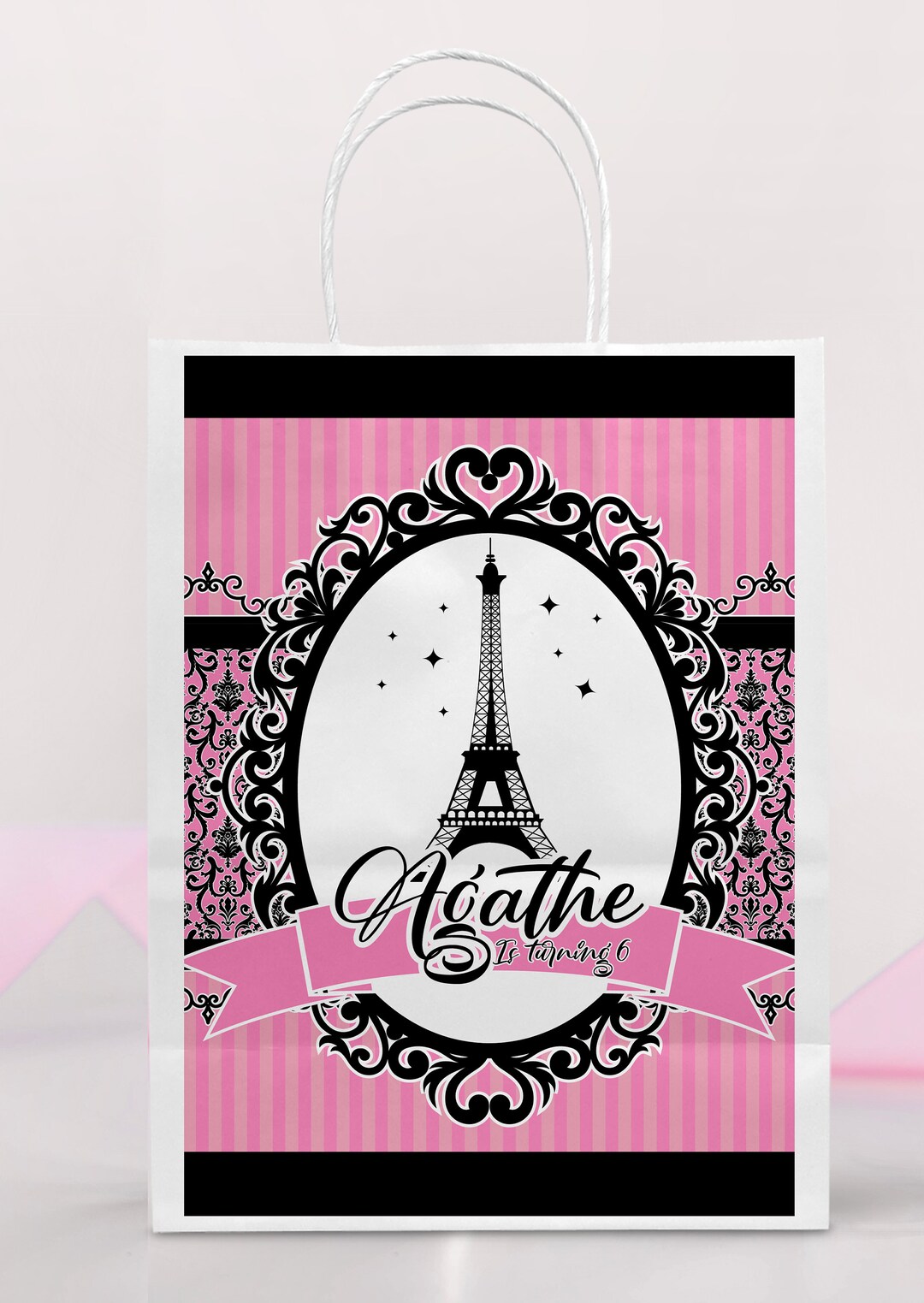 Paris Gift Bags Label Printable, Paris Theme Decor, Paris Themed