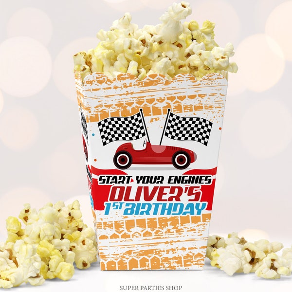 Race Car Snack Box Etsy