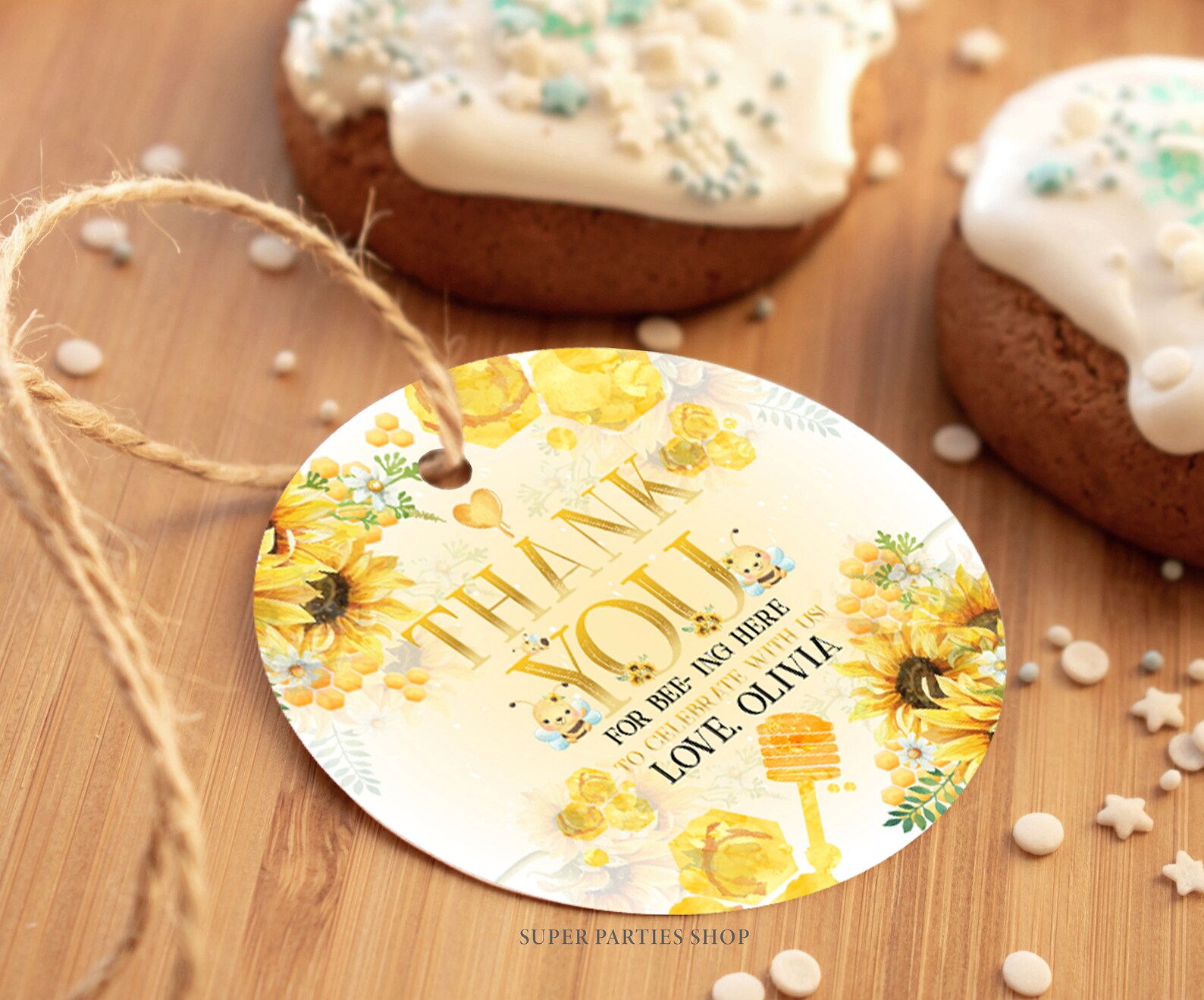 Honey Bee Favor Tag Labels Printable Thank you Tag Bumble | Etsy