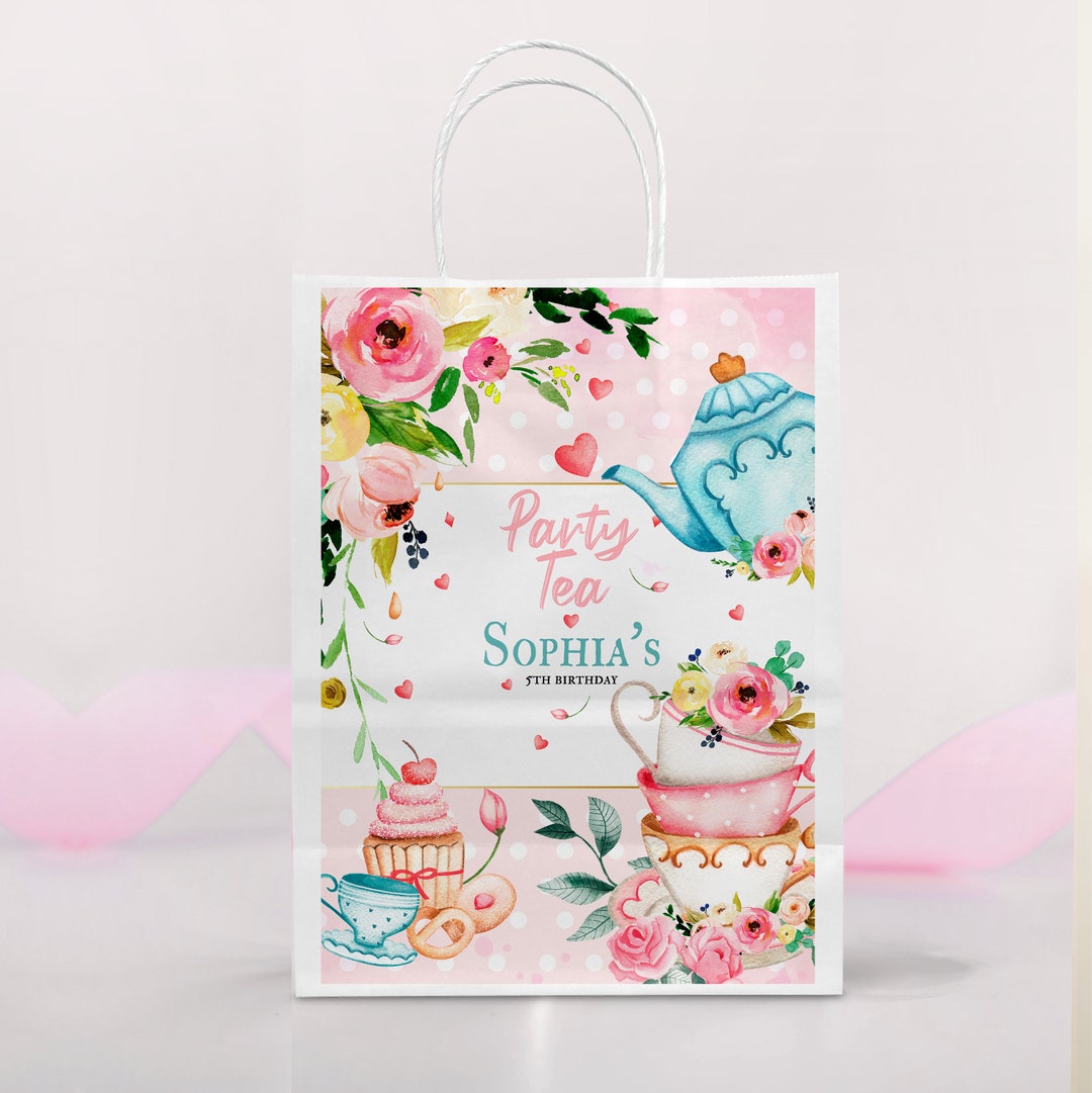 Buy Tea Party Gift Bag Label Printable Tea Party Favors Tea Online in India Etsy
