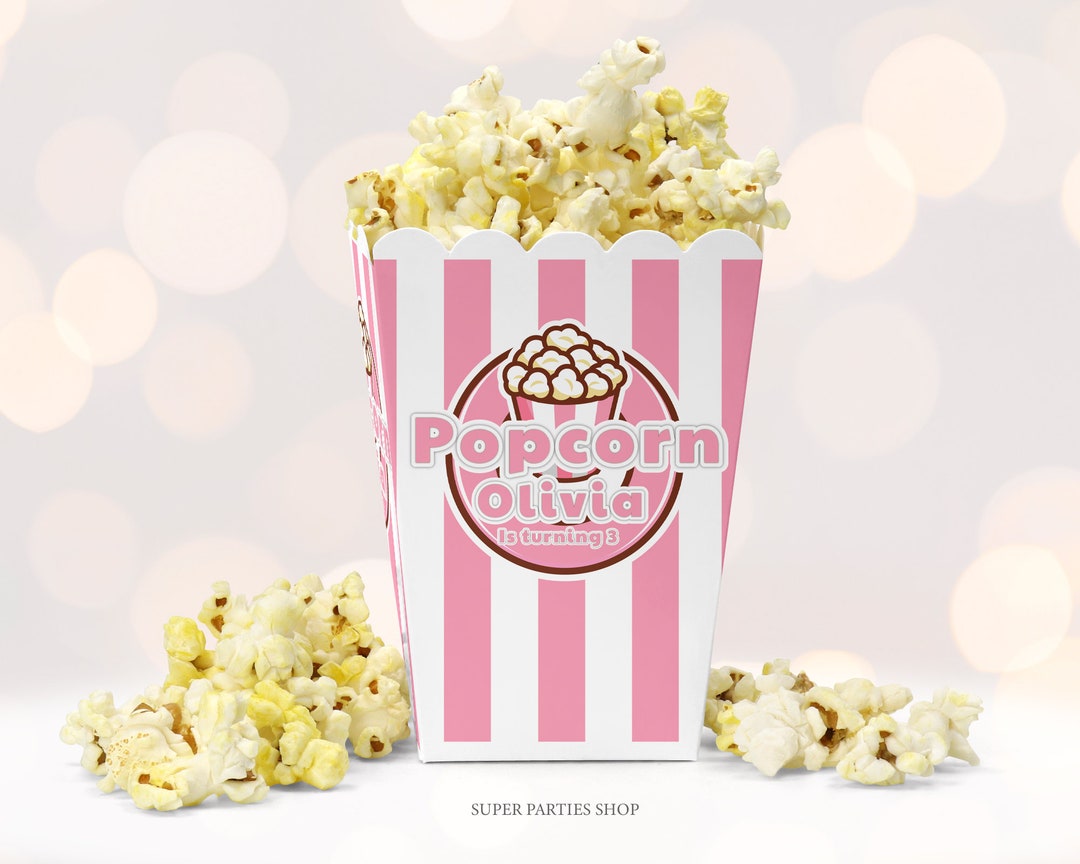 Circus Party Printable Popcorn Template, Circus Tent Birthday Party ...