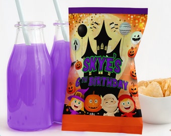 Halloween Chip Bags Printable, Snack Treat, Pumpkin Chip Bags,   Hallowen Parade, Halloween 2021 scare germs