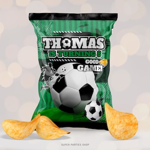 Soccer Party Chip Bag Label/Wrap Printable  - Soccer Wrapper, Soccer BirthdayFootball, Soccer Favor Party DIGITAL ONLY