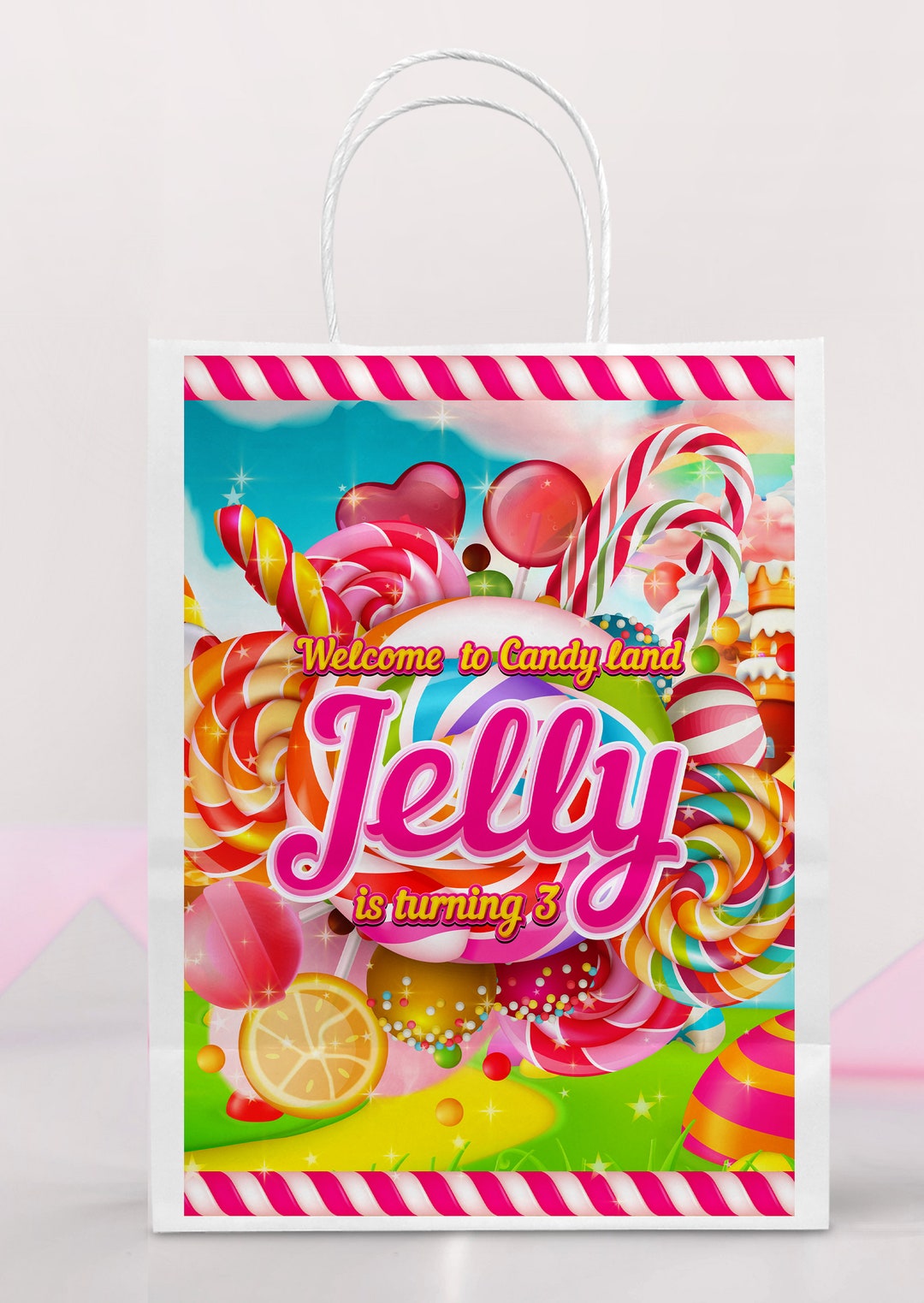 Sweet Gift Bag Label Printable, Sweet Party Favors, Sweet Snack Bagb