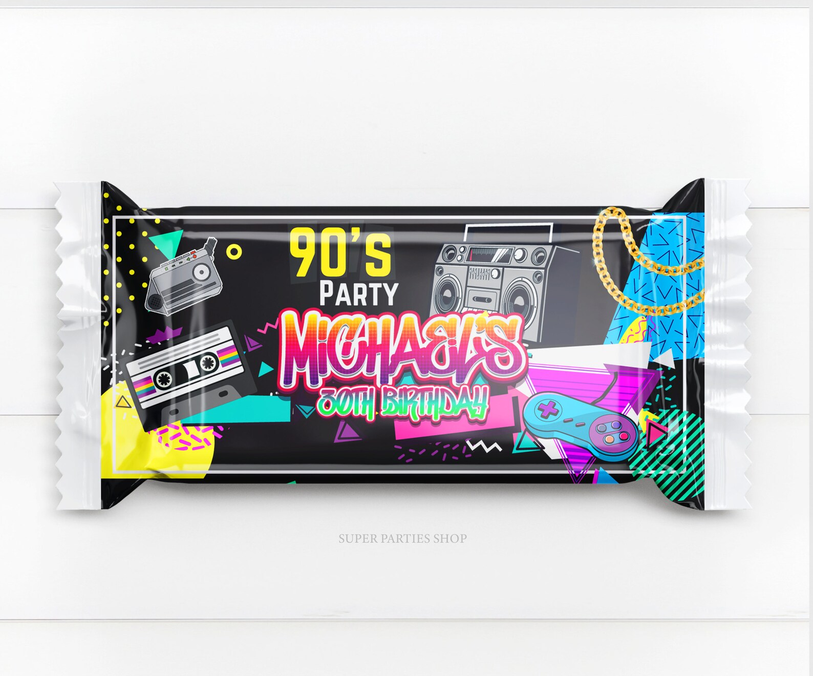 90s Printable Bundle Kit Printable Snack Bag Candy Bar - Etsy