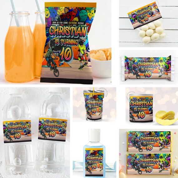 Skateboard Party Party Bundle Printable Skateboard Goody Bag Etsy