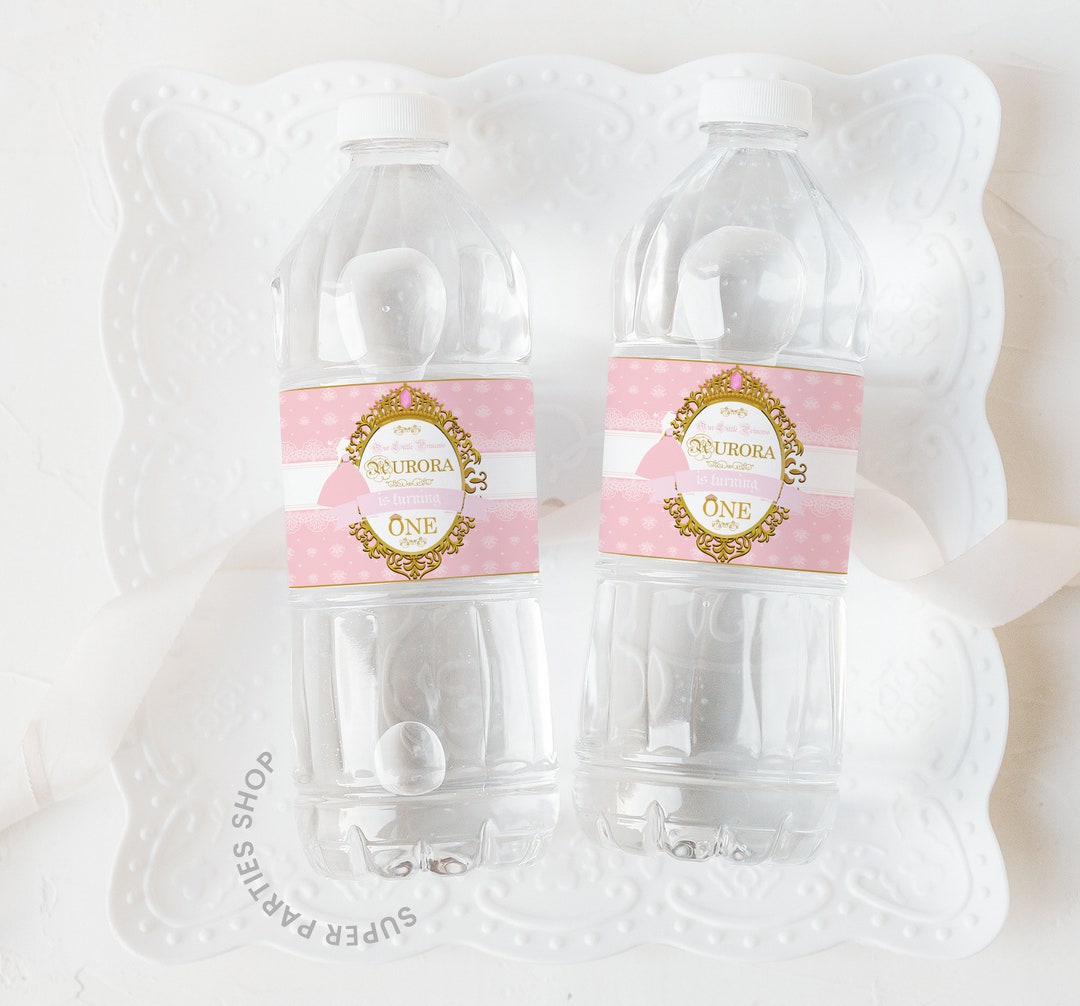 Princess Water Bottle Labels Printable Princess Baby Shower Favor Printable, Snack Treat ...