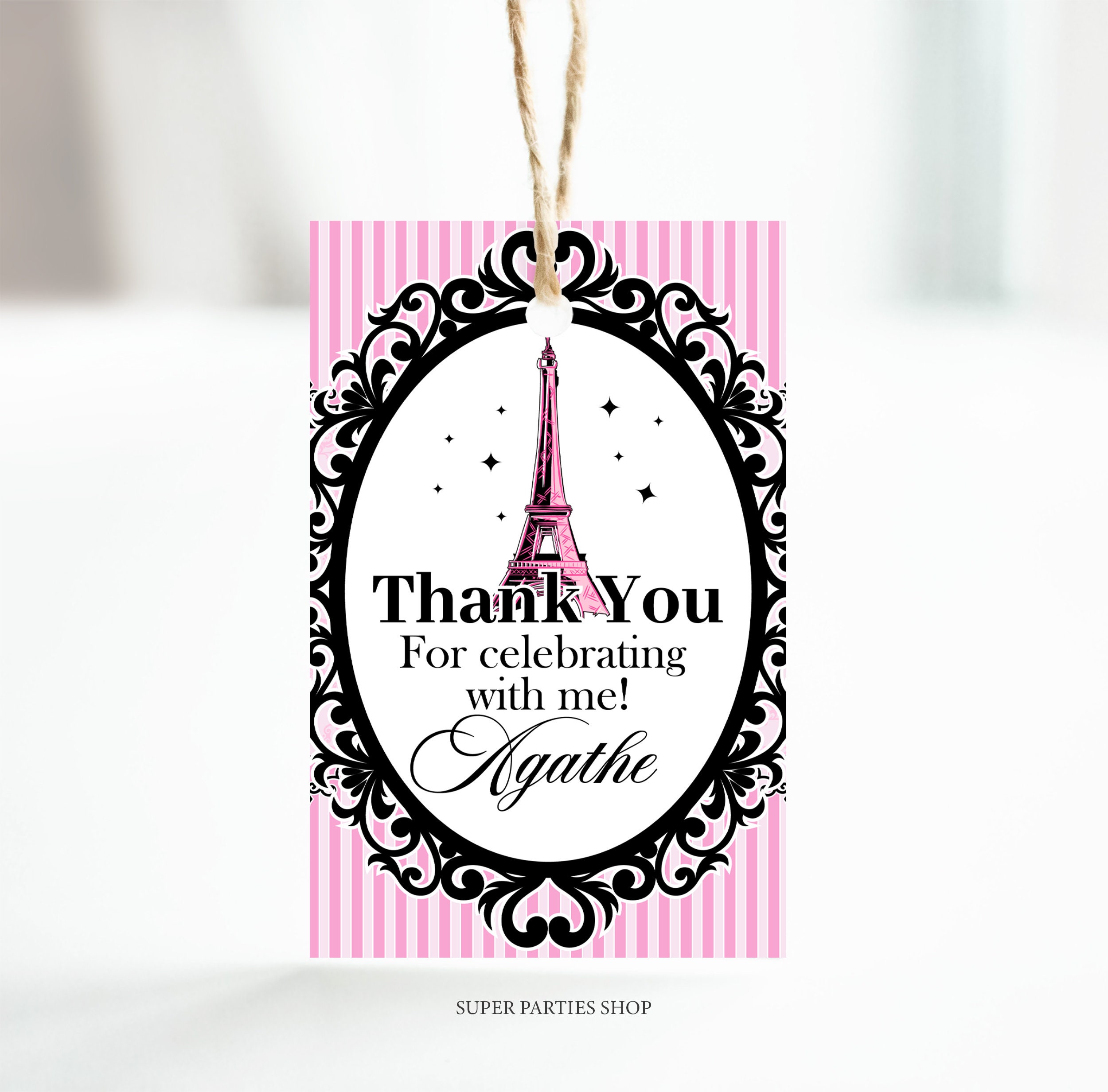 Paris Favor Tag Label Printable Paris Theme Decor Paris | Etsy
