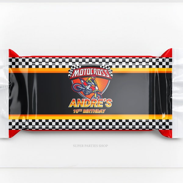 Motocross Rice Treats Kriespies Printable, Candy bar, Dirt bike, Racing Label, Candy Bags Wrapper, Chips Bags,  Girl DIGITAL ONLY