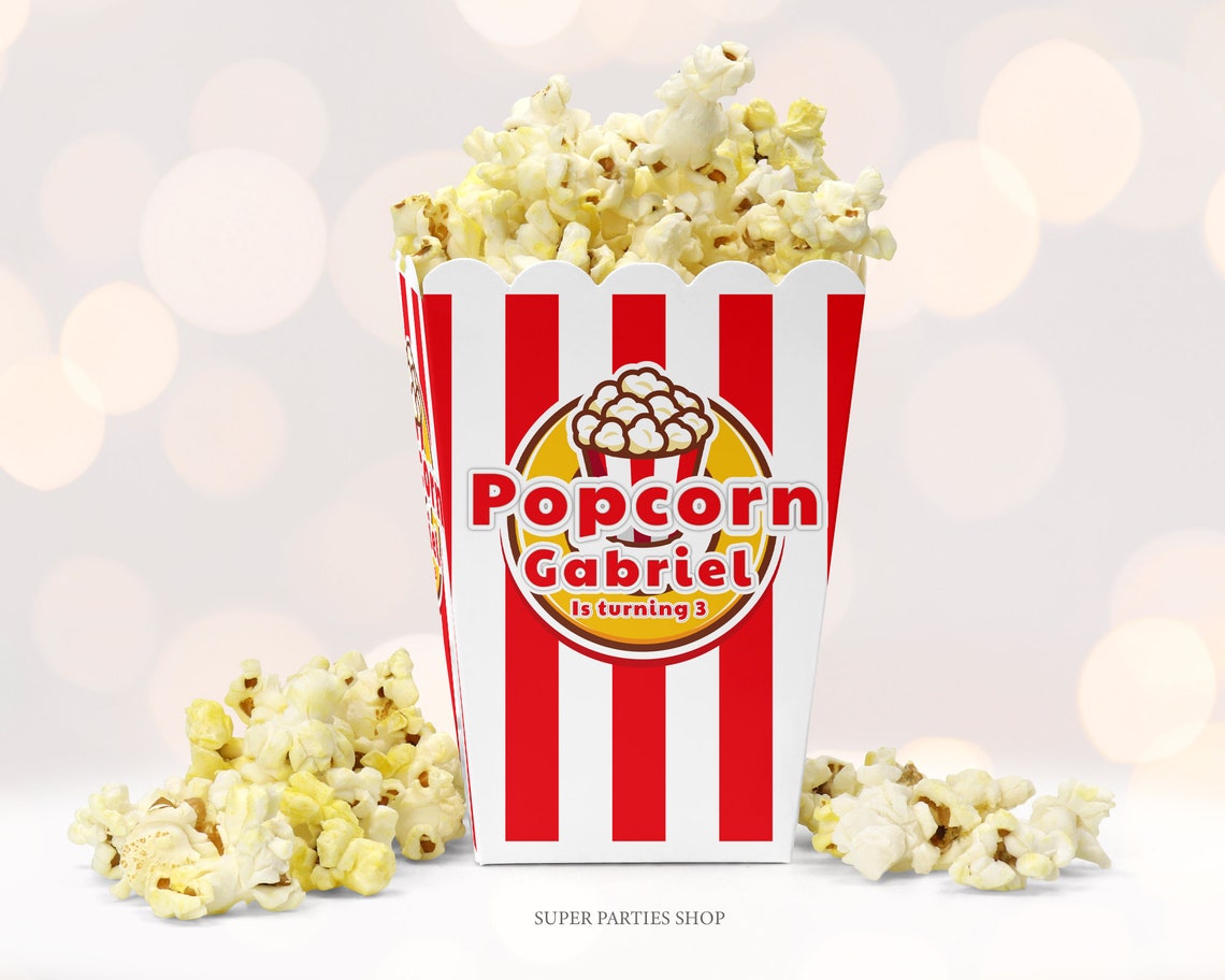 Circus Party Printable Popcorn Template Circus Tent Birthday | Etsy