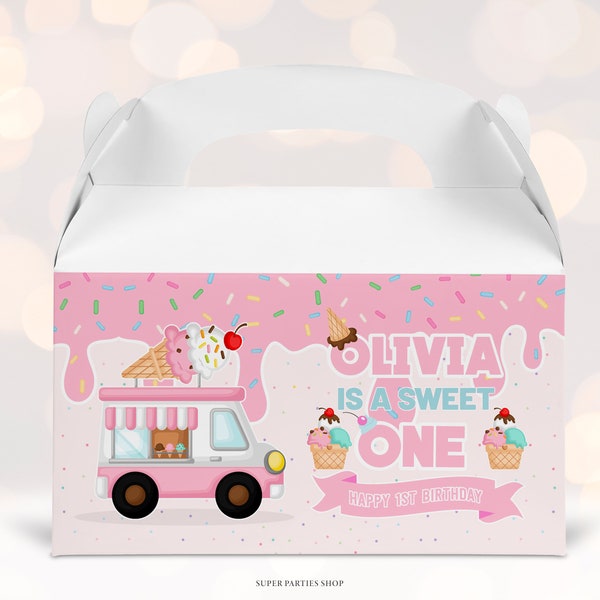 Ice Cream GABLE Box Label Printable, Snack Treat , Ice Cream Birthday, Ice Cream Label, Candy Bags Wrapper,Sparkles Chips Bags, DIGITAL 0002